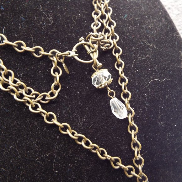 PREMIER DESIGN BRONZE MASSIVE CRYSTAL TASSEL 31" L NECKLACE 51 - Picture 4 of 5